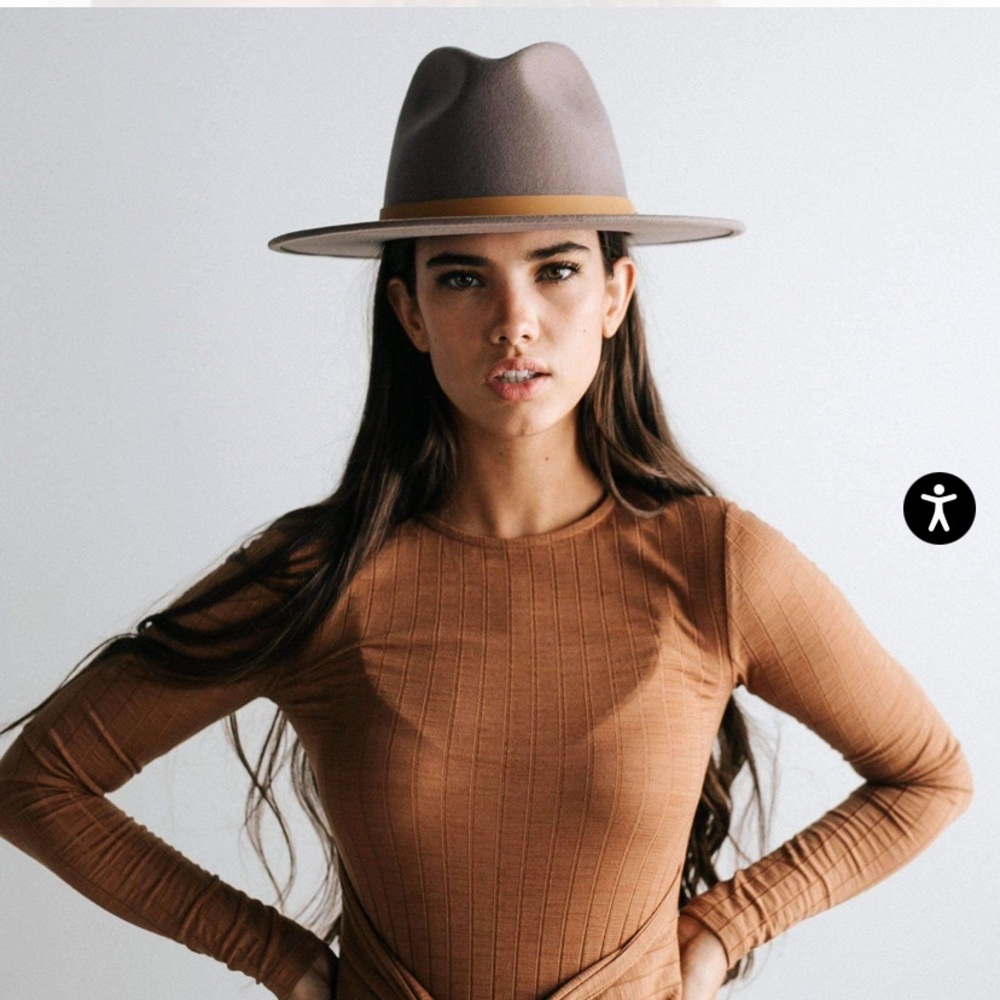 Gigi Pip Wes Fedora in Light Grey size 57